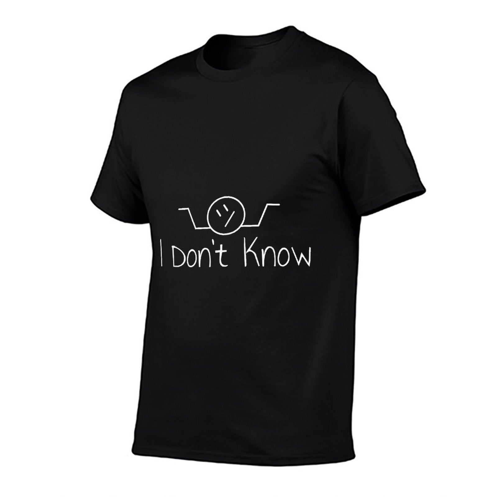 I Dont Know Hand Drawn Shrug Funny Men Women  Slim-fit Cut T-Shirt