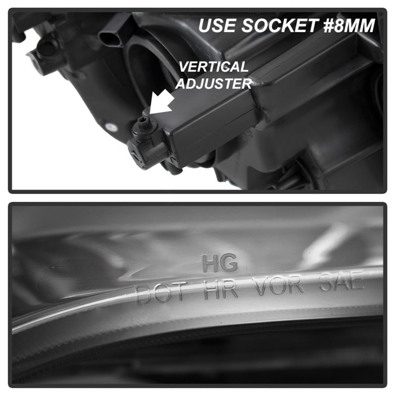 SPYDER xTune 11-17 Dodge Grand Caravan Driver Side Headlights - OEM Left (HD-JH-CHRTC08-OE-L) 9042515