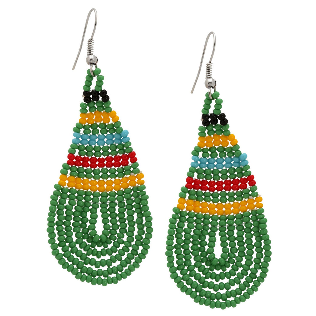 GreaterGood Be Bold South African Zulu Beaded Earrings with Glass Beads