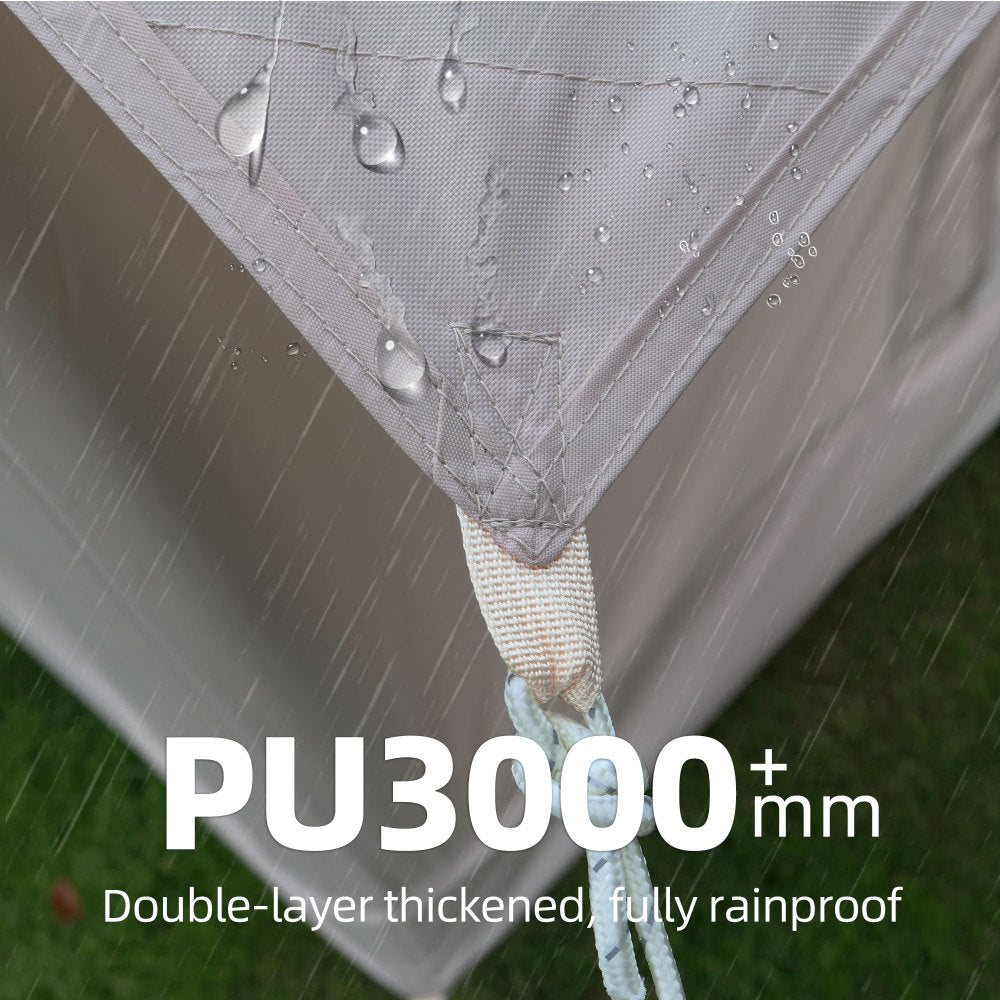 Inflatable Camping Tent for 4–6 People | 4-Season Waterproof Air Tent with Clear Skylight, Mesh Windows & Dual Pump — 420D Oxford