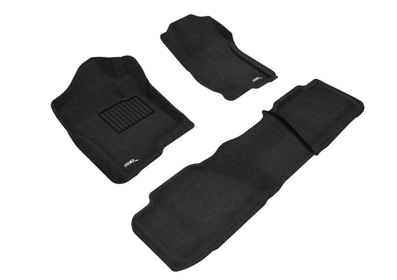 3D MAXpider 07-14 Chevrolet Tahoe With Bench 2nd Row Elegant 1st 2nd Row - Floor Mat Set (Black) L1CH04904709