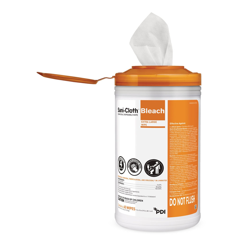 Sani-Cloth® Surface Disinfectant Cleaner, 65 Wipes per Canister P25784