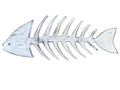 Wooden Whitewashed Fishbone Wall Mounted Decoration 25""