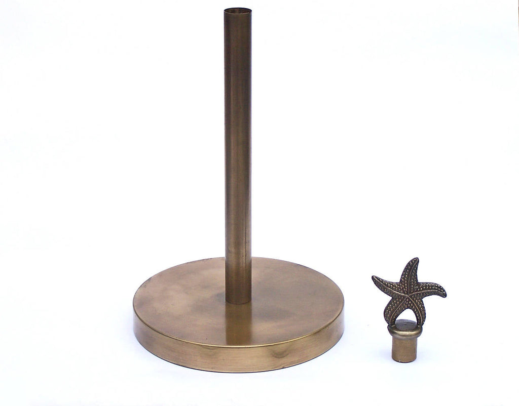 Antique Brass Starfish Extra Toilet Paper Stand 16""