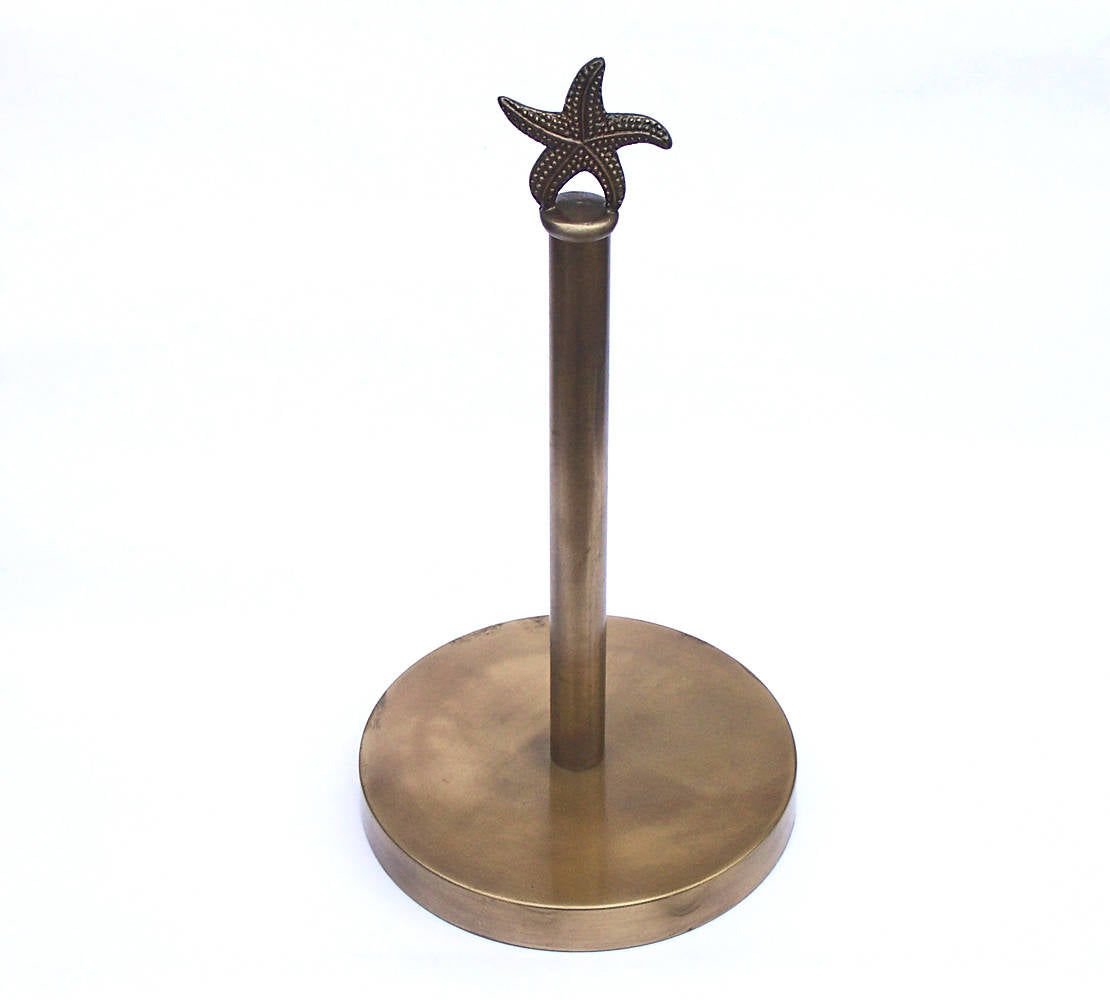 Antique Brass Starfish Extra Toilet Paper Stand 16""