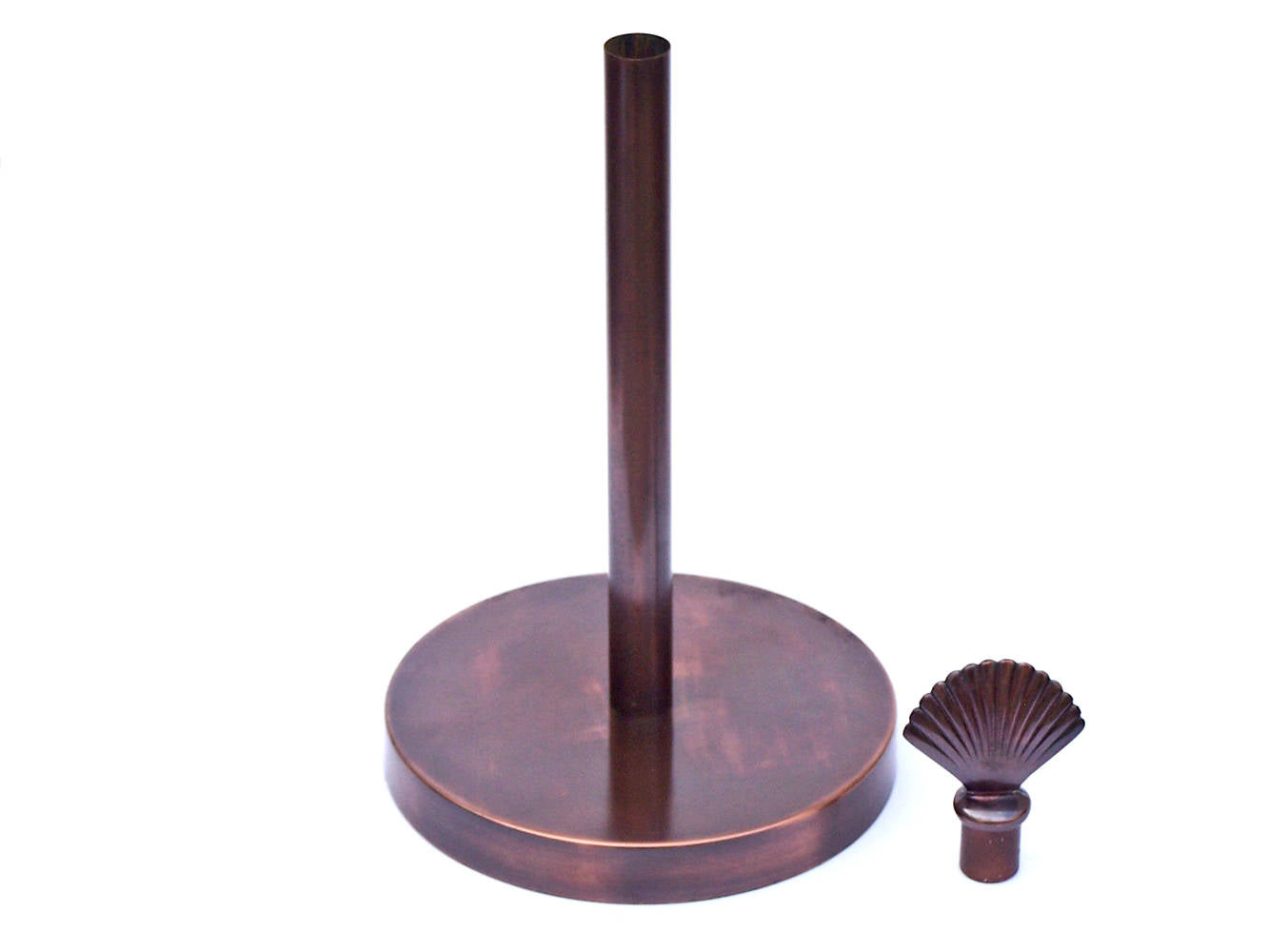 Antique Copper Sea Shell Extra Toilet Paper Stand 16""