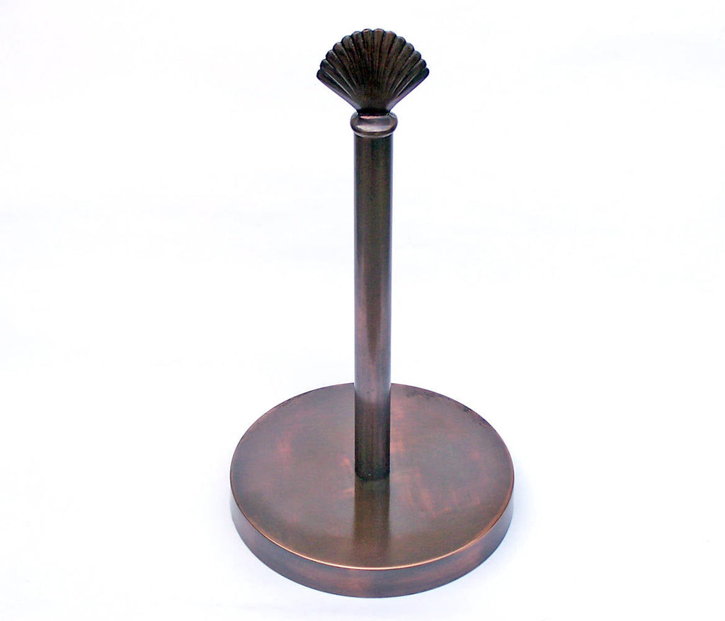 Antique Copper Sea Shell Extra Toilet Paper Stand 16""