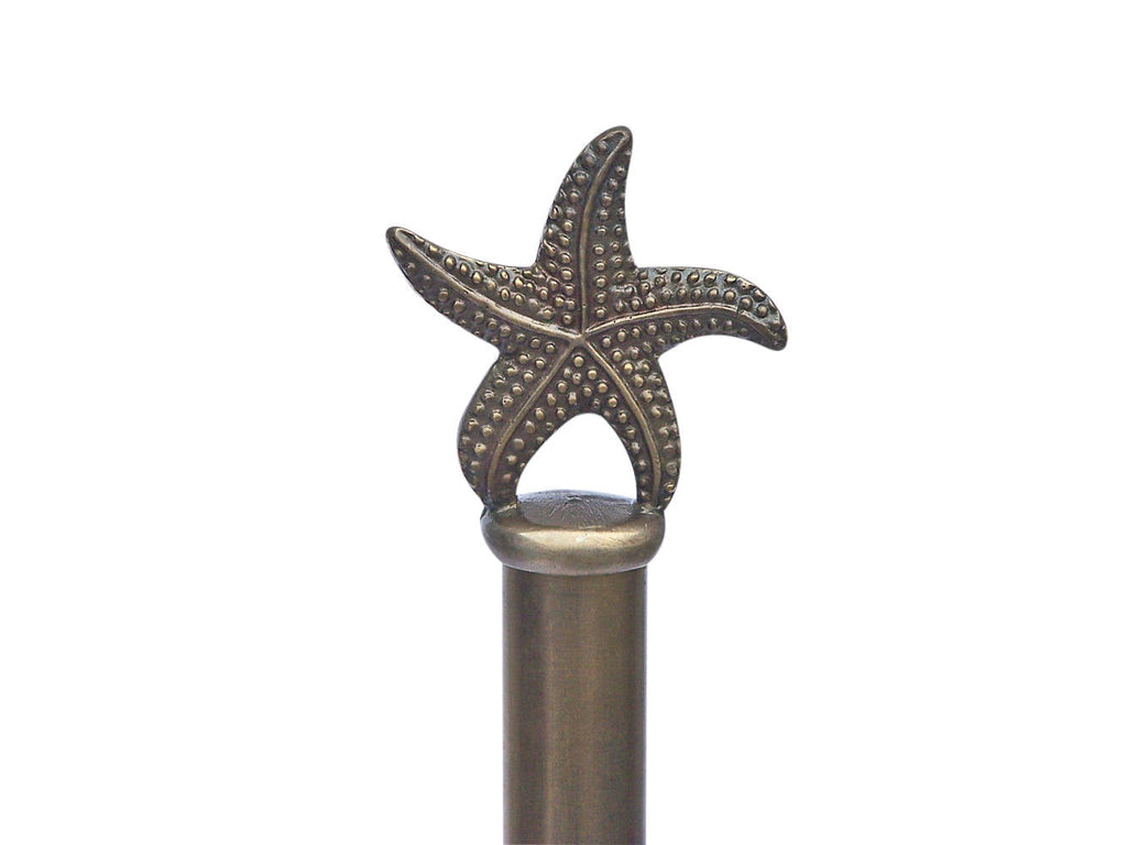 Antique Brass Starfish Extra Toilet Paper Stand 16""