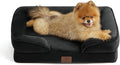 Bedsure Orthopedic Dog Beds for Small Dogs - Washable Small Dog Cat Bed Waterproof, Comfort Pet Couch Sofa with Washable Removable Cover, Pets Bed with Nonskid Bottom, Black, 24" - PhishStones Products