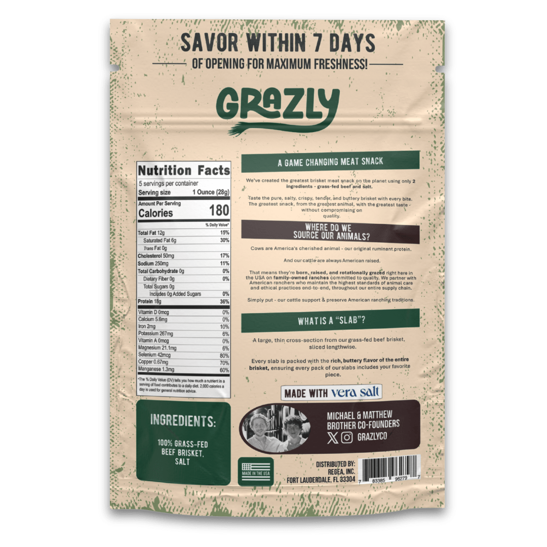 Beef Brisket Slabs - 100% Grass - Fed & Finished - PhishStones Products