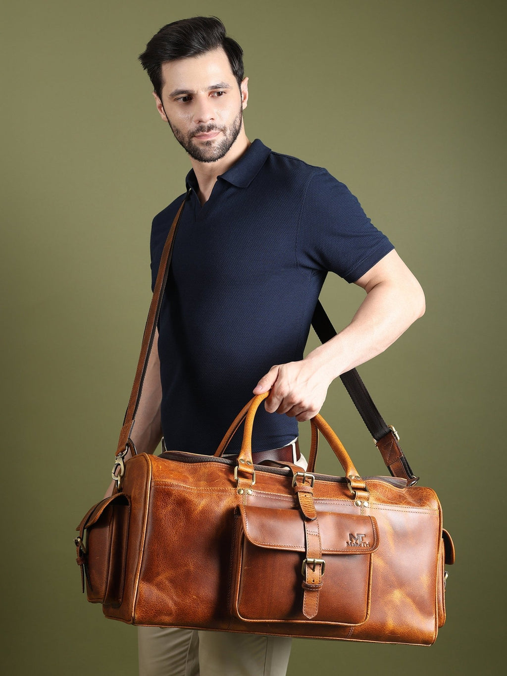 Berlin Leather Weekender Duffle Bag - PhishStones Products