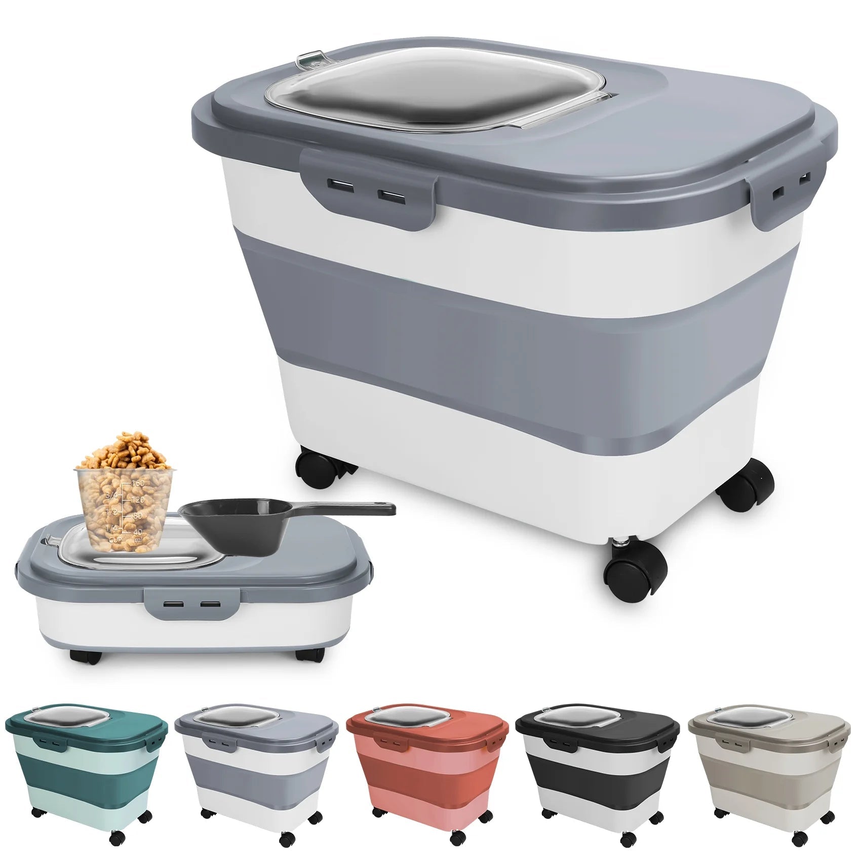 Best 20 Lb Pet Food Containers with Wheels and Lids - PhishStones Products