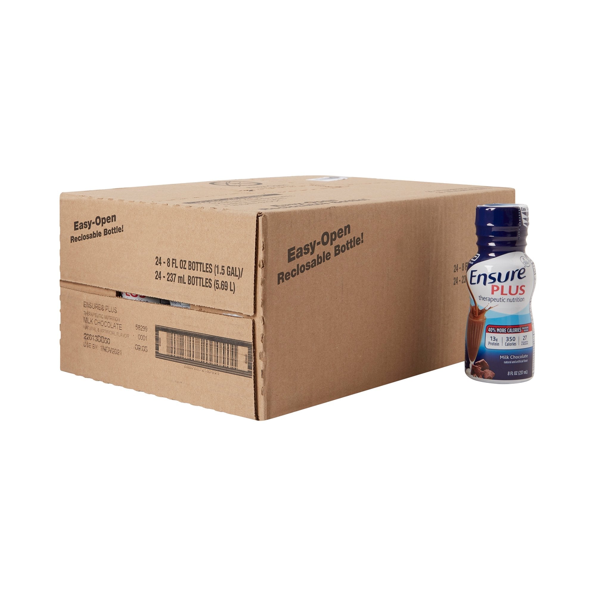Ensure® Plus Therapeutic Nutrition, Chocolate, 8-ounce bottle 58299