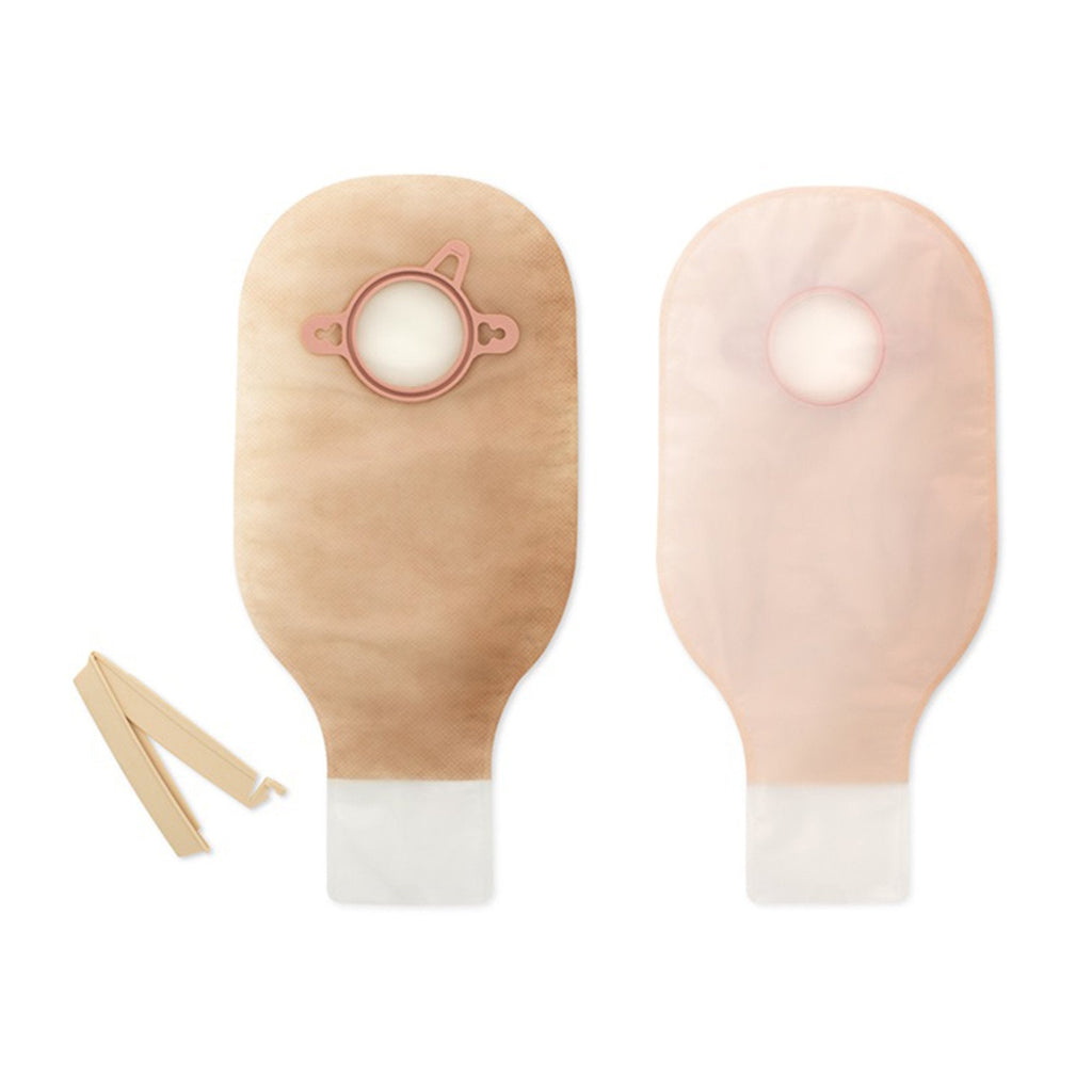 New Image™ 18402 Two-Piece Transparent Urostomy Pouch, 44 mm Flange, Green Match 18402