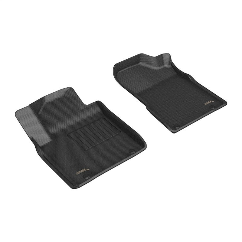 3D MAXpider 19-24 Nissan Armada Kagu Front Floor Mat- Black R1 L1NS14611509