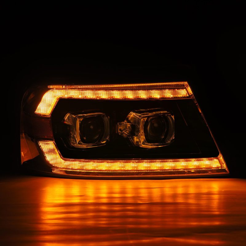 AlphaRex 04-08 Ford F150 PRO-Series Projector Headlights Alpha-Black w/ Sequential Signal and DRL 880134 *Discontinued