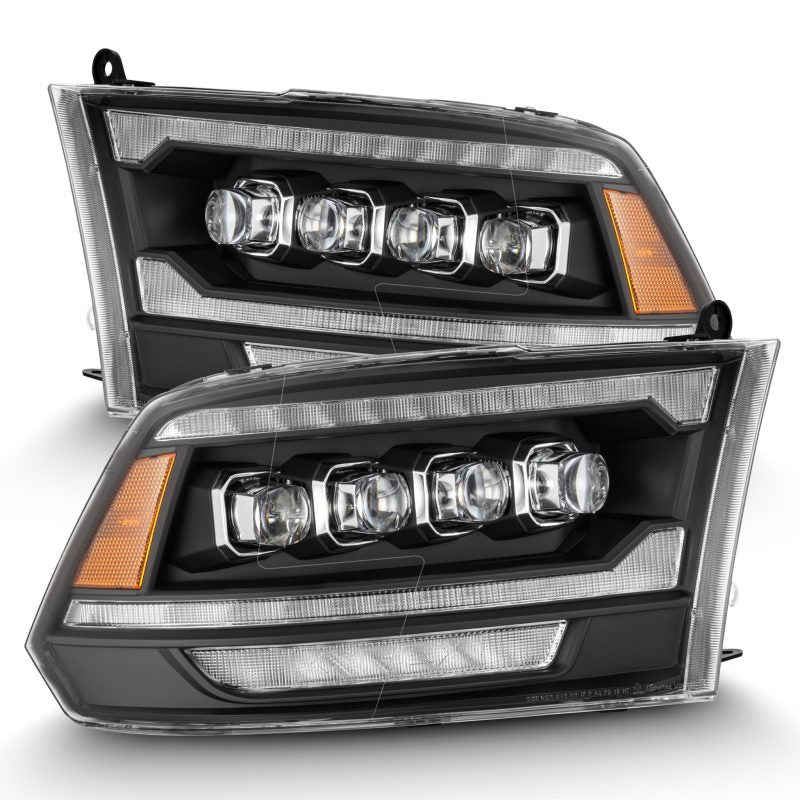 AlphaRex 09-18 Dodge Ram 2500 NOVA LED Proj Headlights Plank Style Design Black w/ Activation Light 880555 *Discontinued