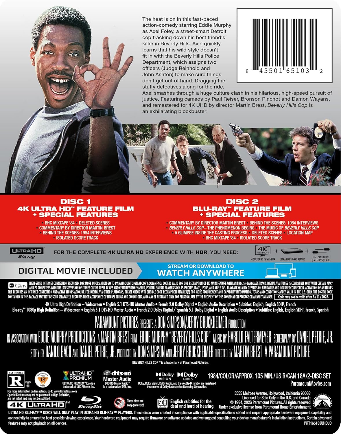 Beverly Hills Cop - Limited Edition Steelbook (4K Ultra HD + Blu-ray)