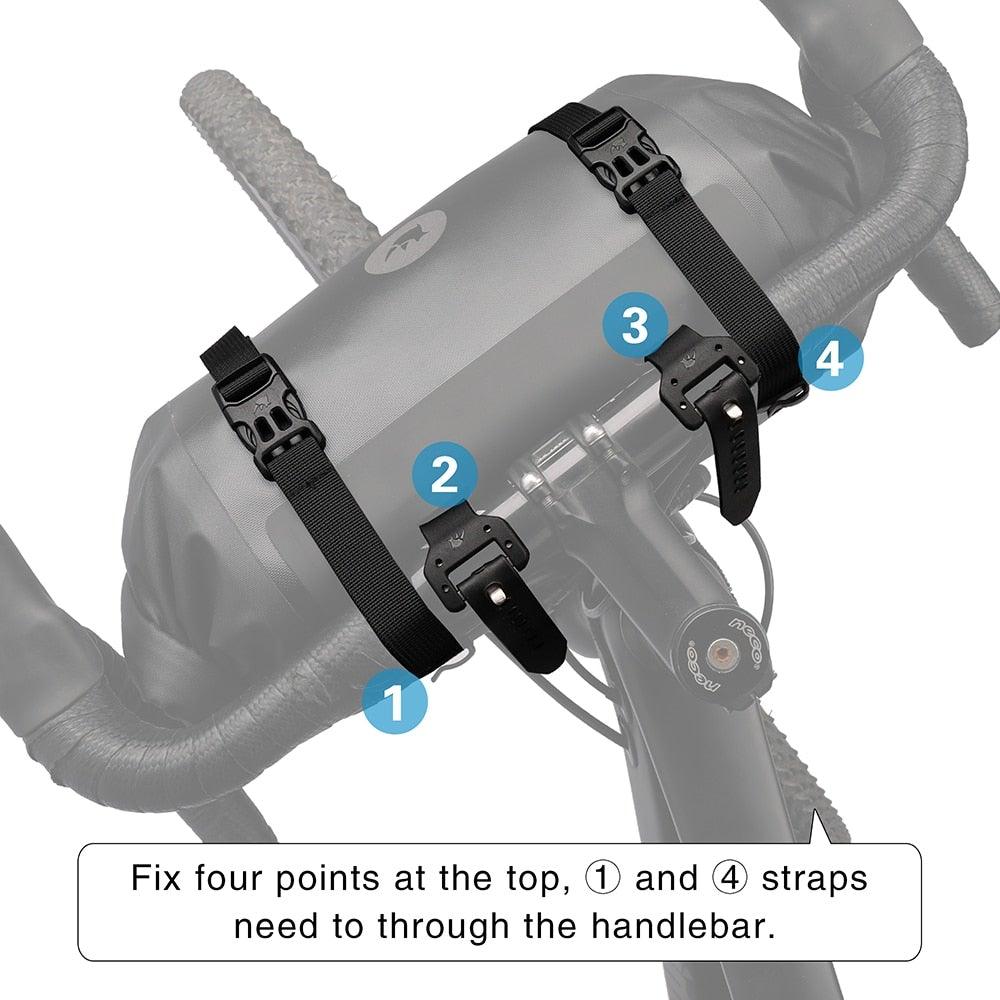 Bicycle Bag Waterproof Big Capacity Handlebar Bag 2 Piece Front Tube Cycling Bag  Bike Accessories Bike Bag Waterproof Bike Handlebar Bag Bicycle For Sport Bicycle Cycling Accessories