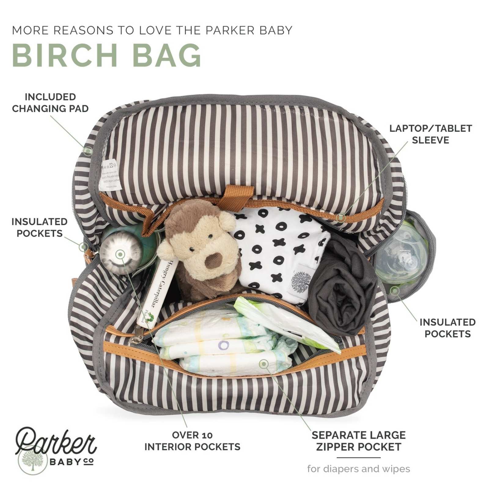 Birch Bag - Diaper Backpack - PhishStones Products