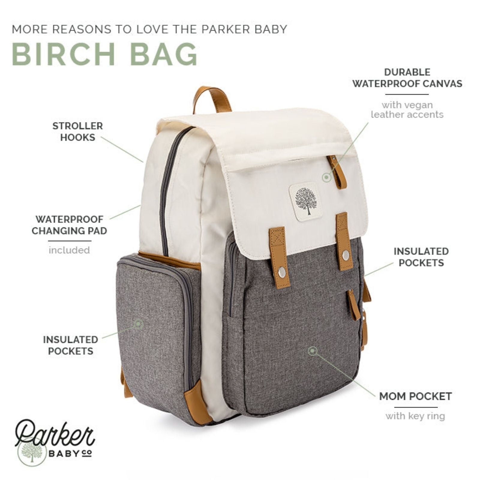 Birch Bag - Diaper Backpack - PhishStones Products