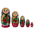 Black Hood with Strawberries Wooden Nesting Dolls - PhishStones Products