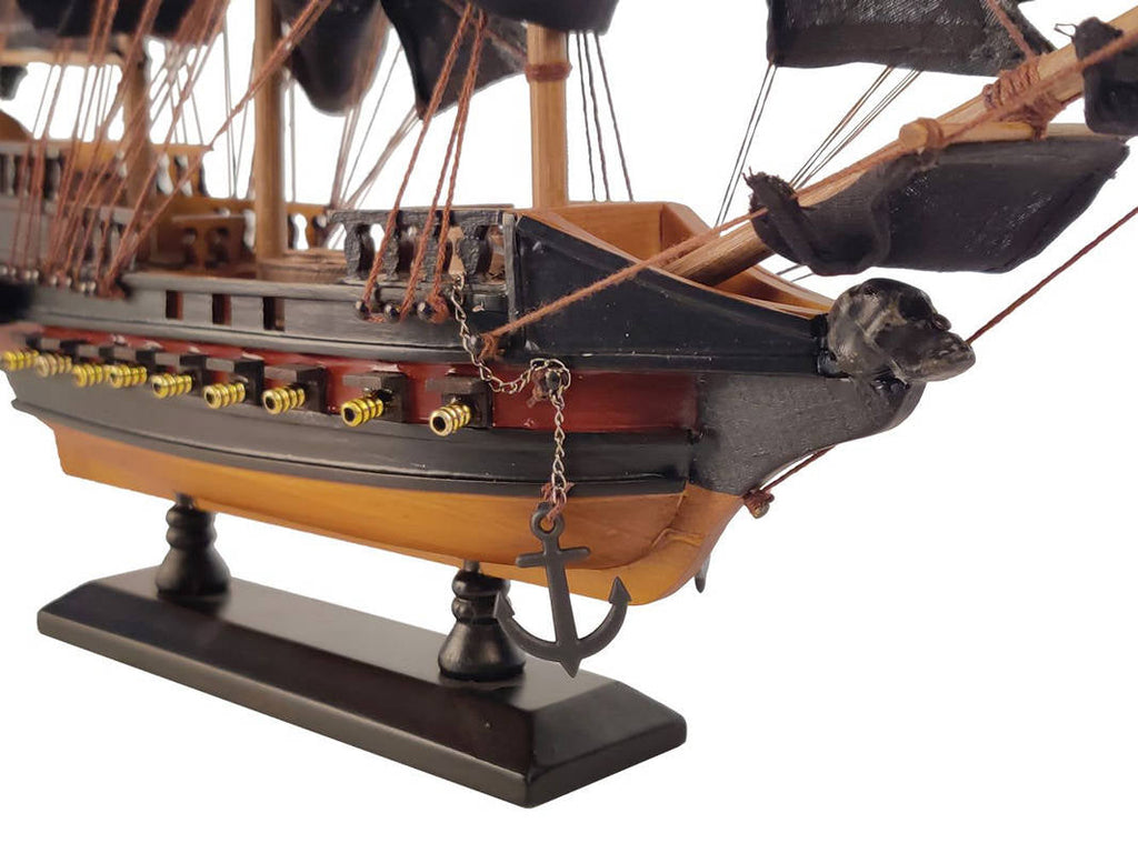 Wooden Black Pearl Black Sails Limited Model Pirate Ship 15""