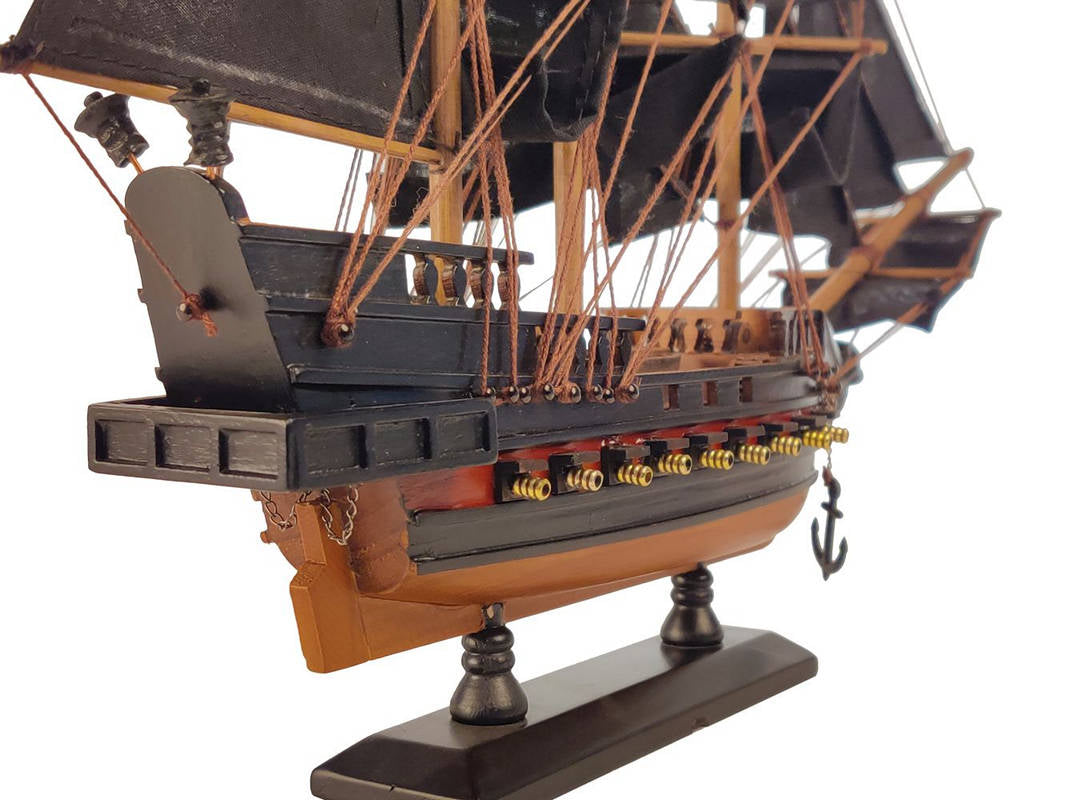 Wooden Black Pearl Black Sails Limited Model Pirate Ship 15""