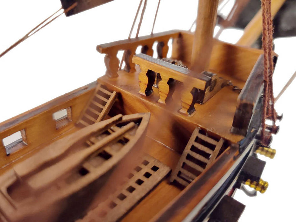 Wooden Black Pearl Black Sails Limited Model Pirate Ship 15""