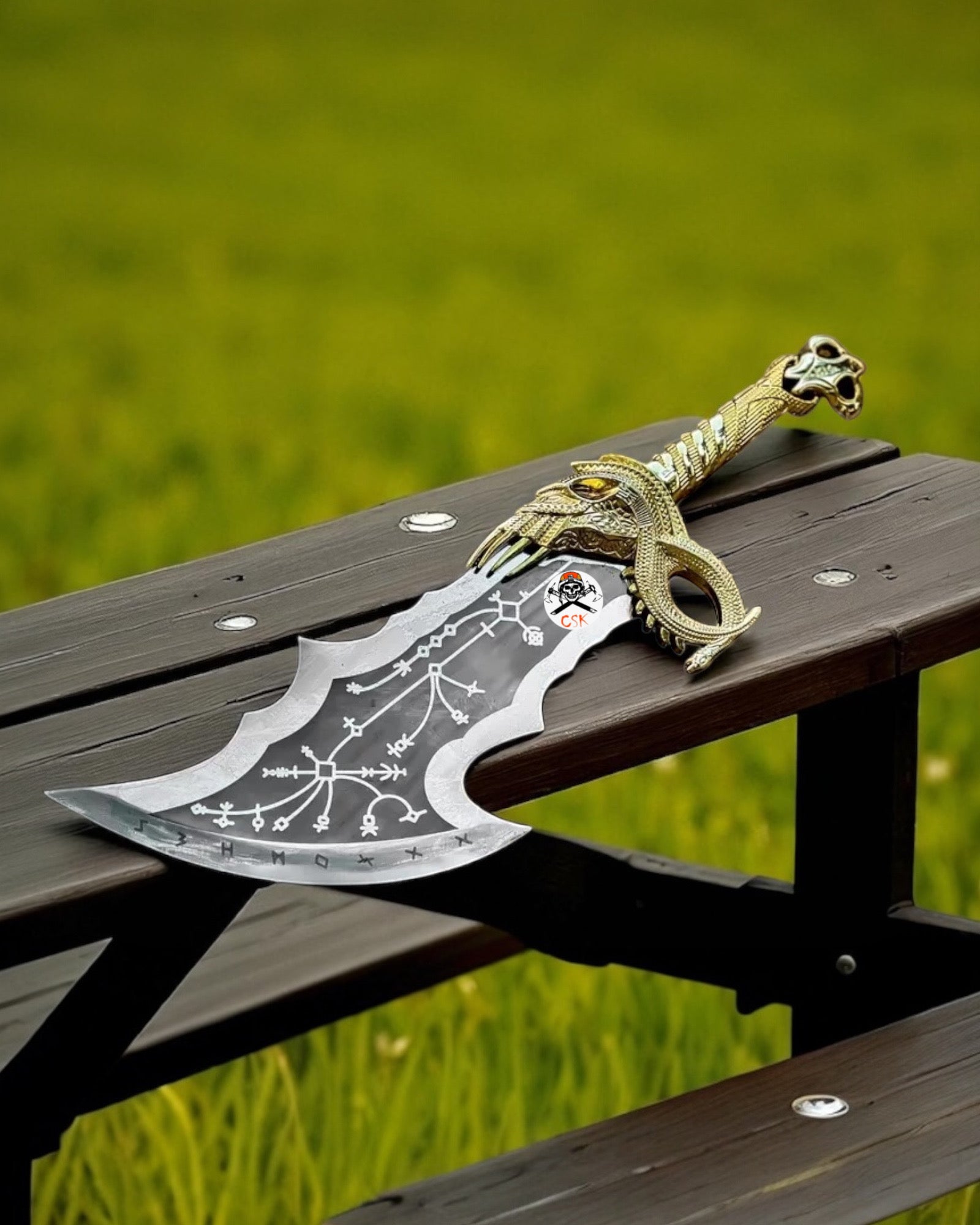 Blade of Chaos – God of War Inspired Handmade Steel Blade - PhishStones Products