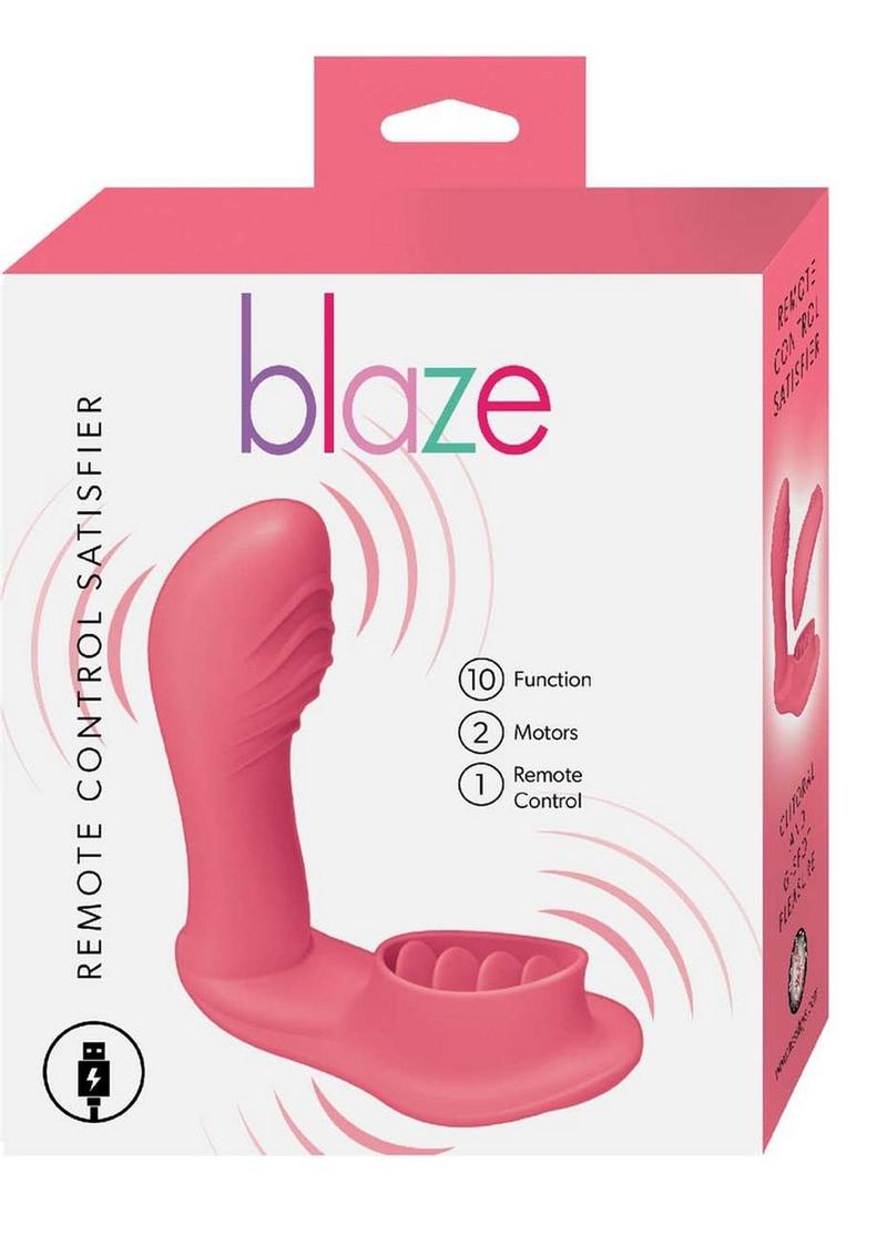 Blaze Remote Control Satisfier Rechargeable Silicone Mini Vibrator - PhishStones Products