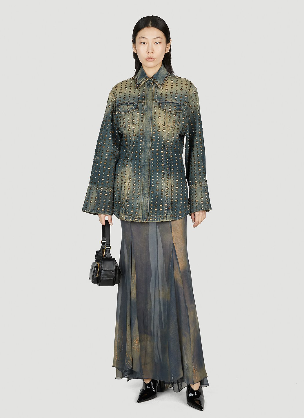 Blumarine Women Studded Denim Jacket