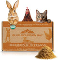 Blue Mountain Hay | Organic Bedding Straw (10 lb) | Natural Pet Bedding & Insulation for Rabbits, Guinea Pigs, Goats, Chickens, Stray & Feral Cats, and Small Animal Shelters - PhishStones Products