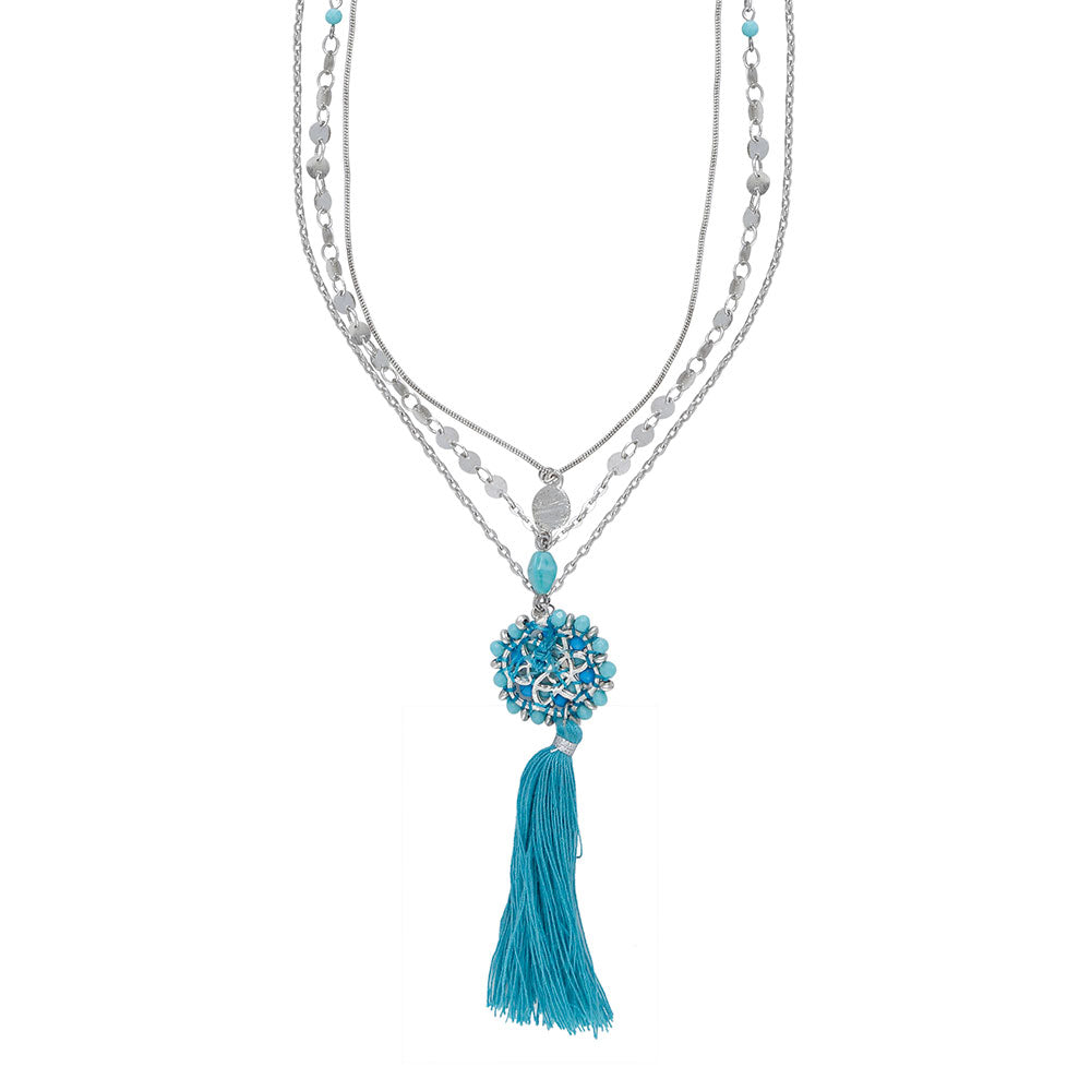 Blue Tassle Necklace - PhishStones Products