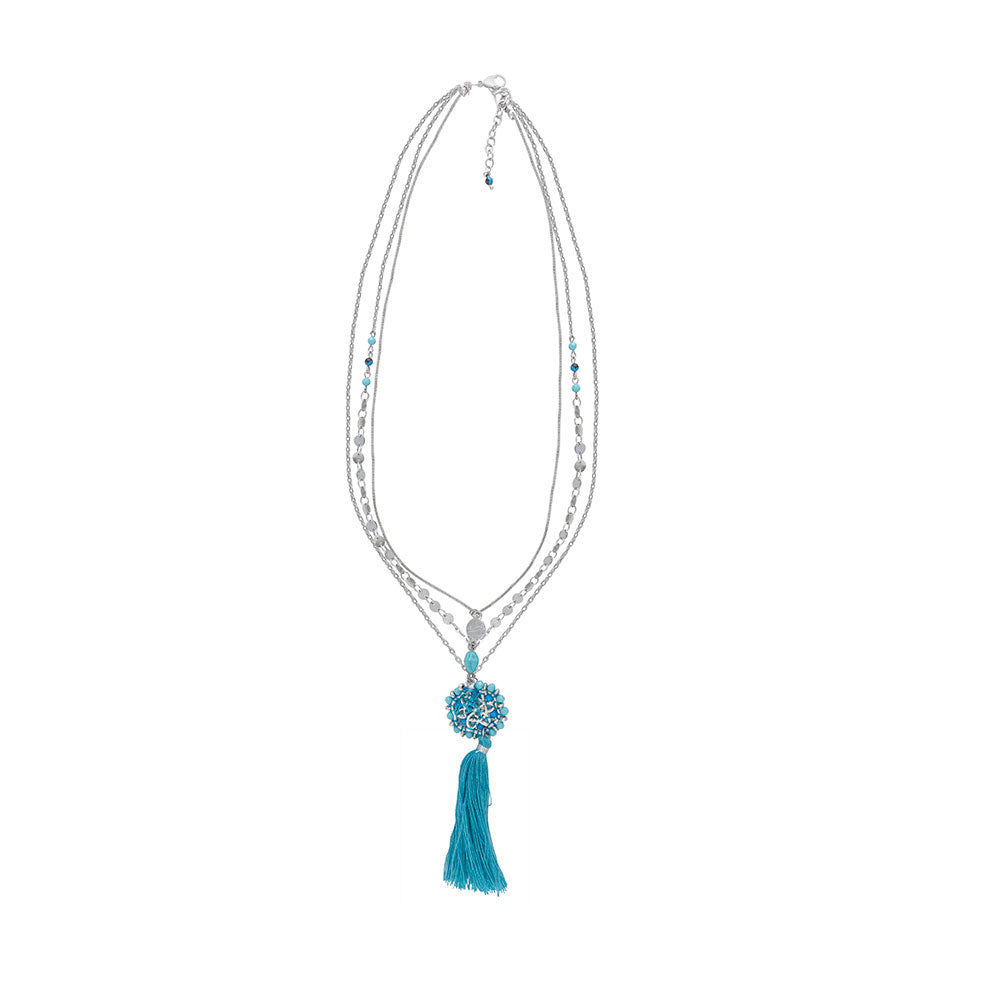 Blue Tassle Necklace - PhishStones Products