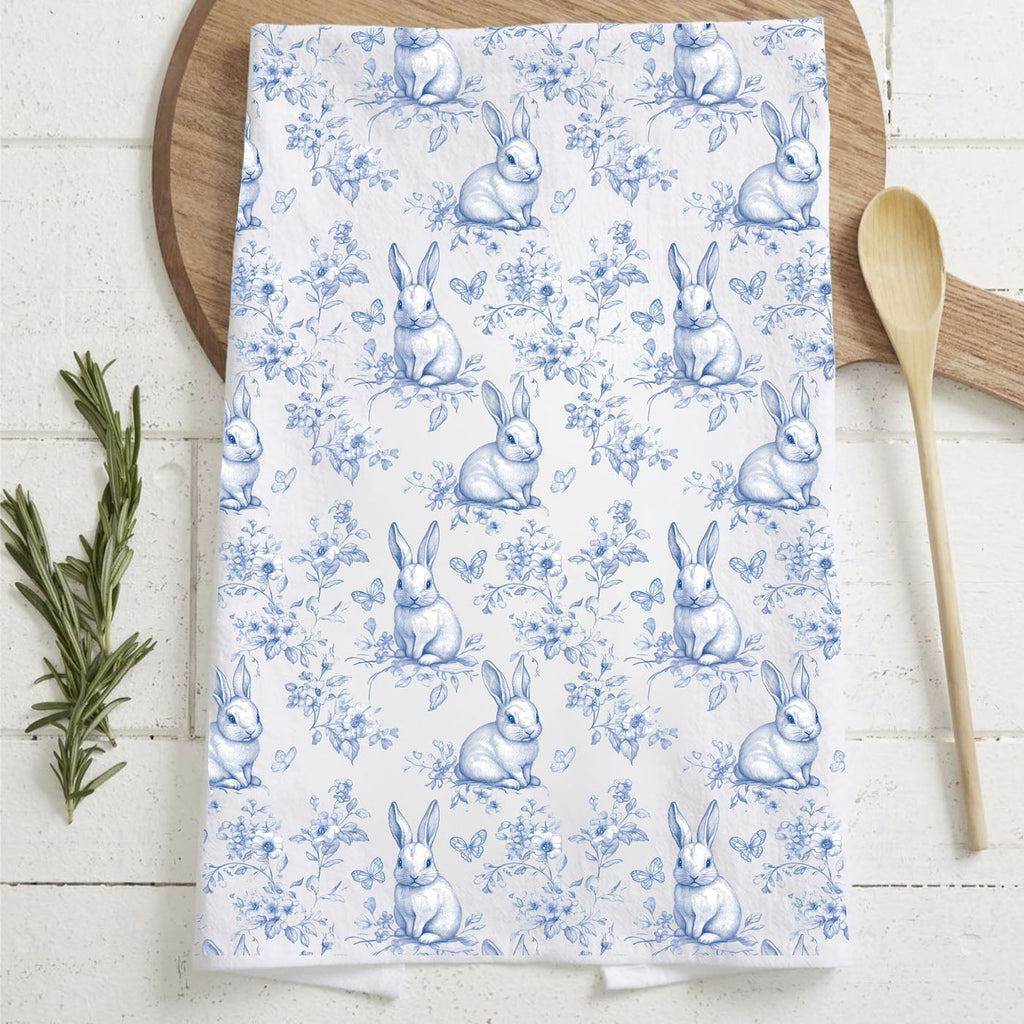 Blue Toile Towel