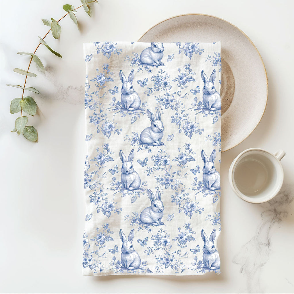Blue Toile Towel