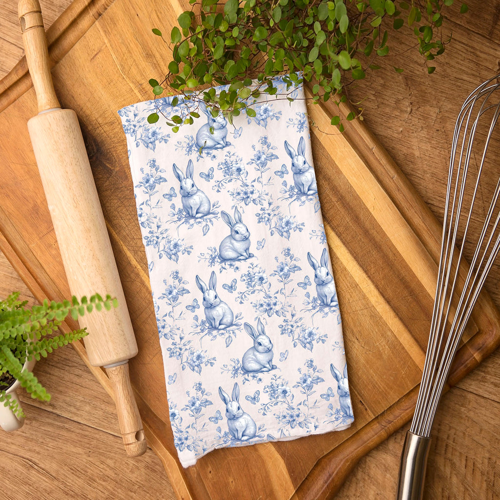 Blue Toile Towel