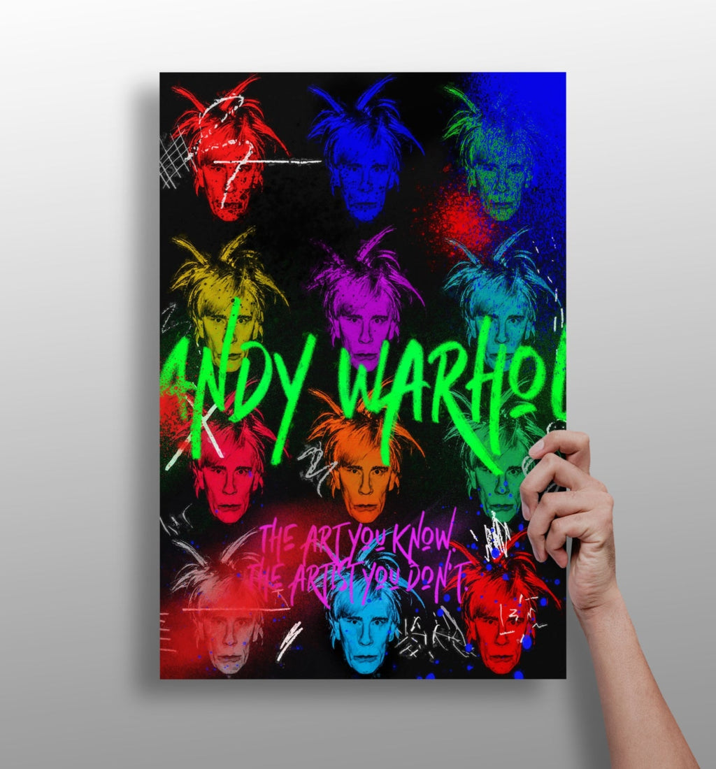 Colorful Pop Portrait Grid Aluminum Print