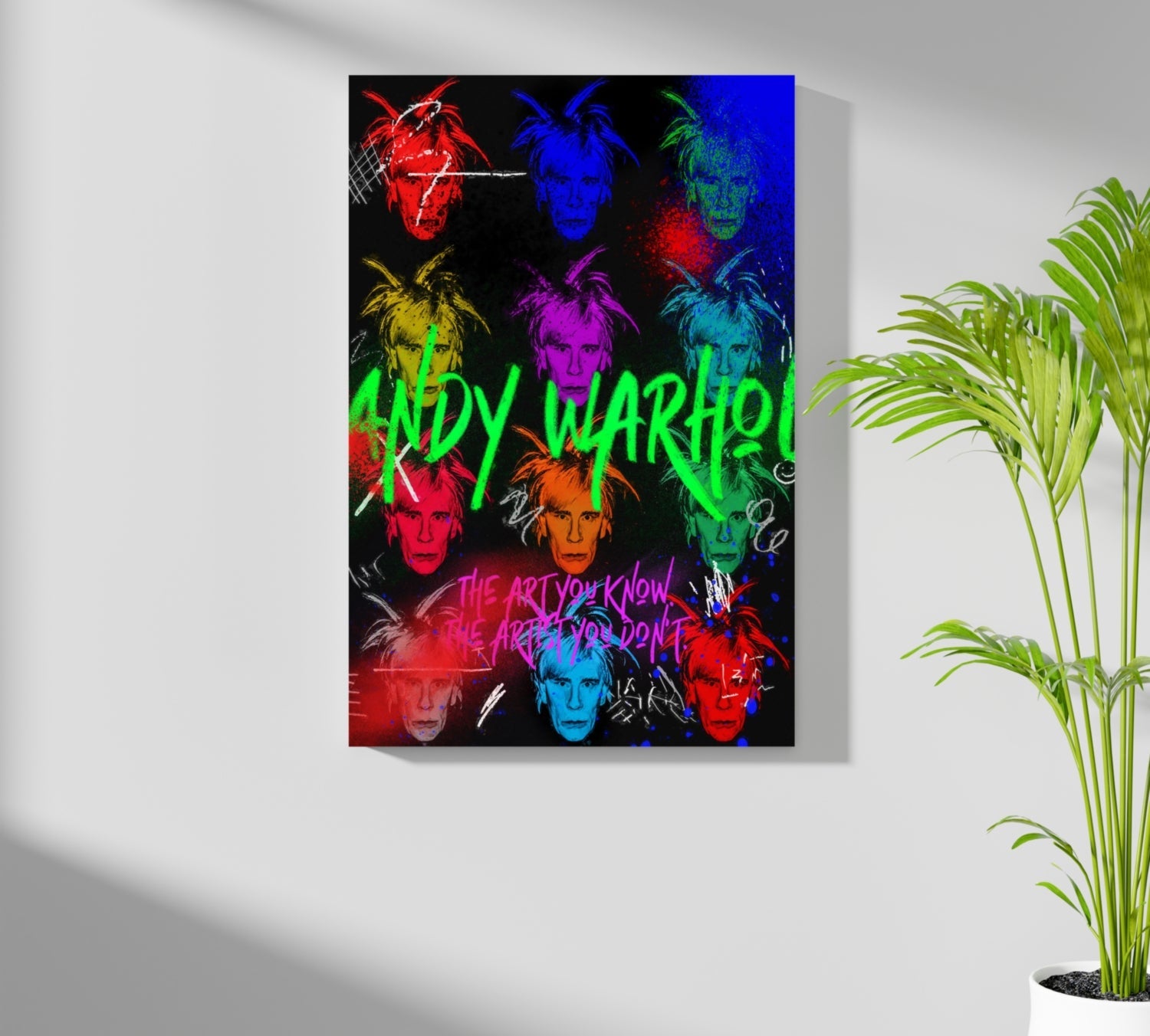 Colorful Pop Portrait Grid Aluminum Print