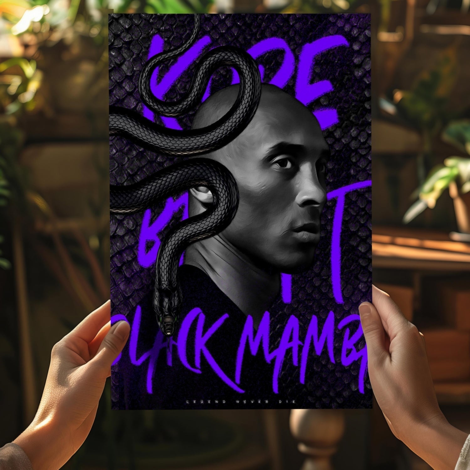Purple Snake Coil Basketball Legend Aluminum Print