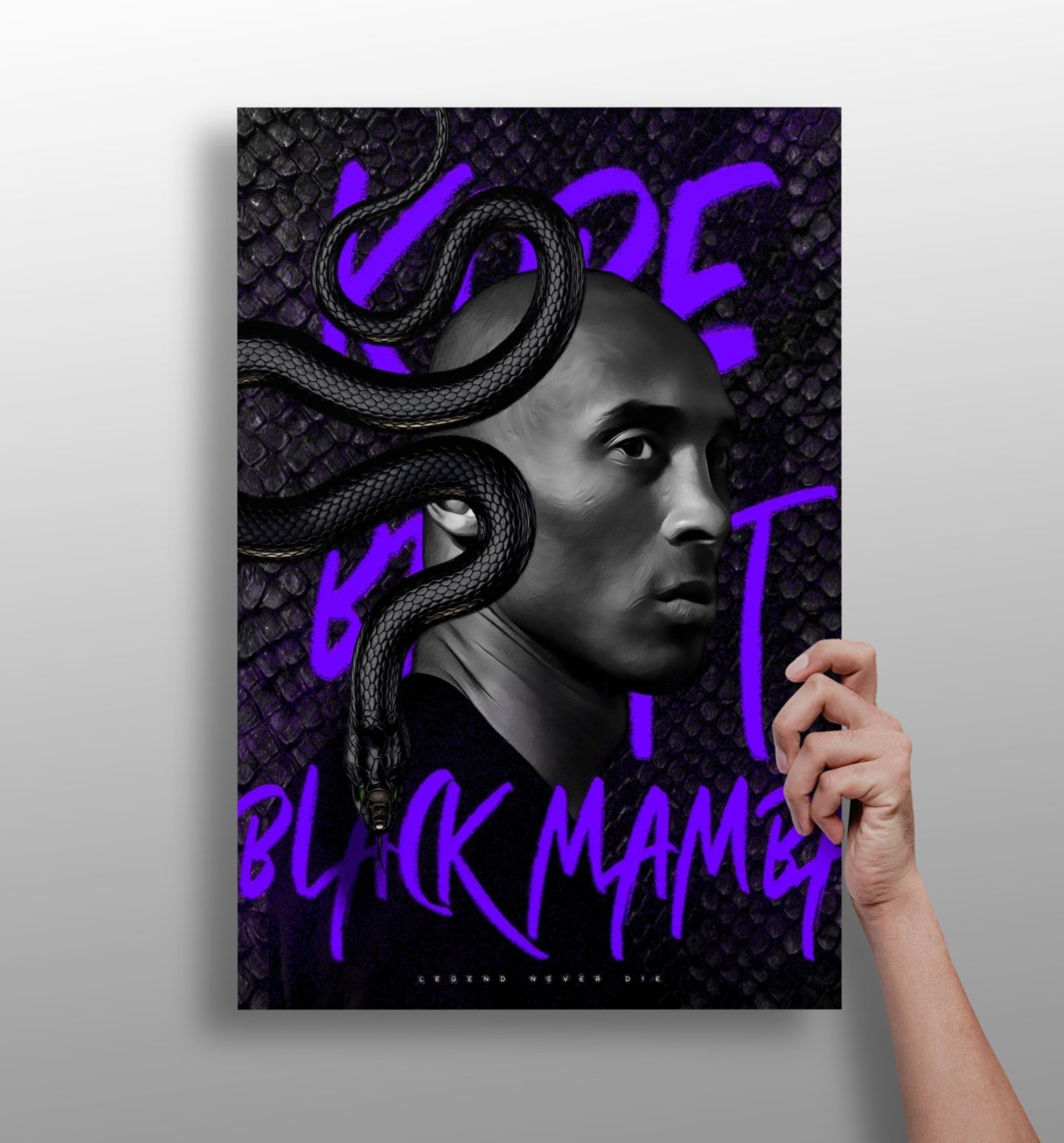 Purple Snake Coil Basketball Legend Aluminum Print