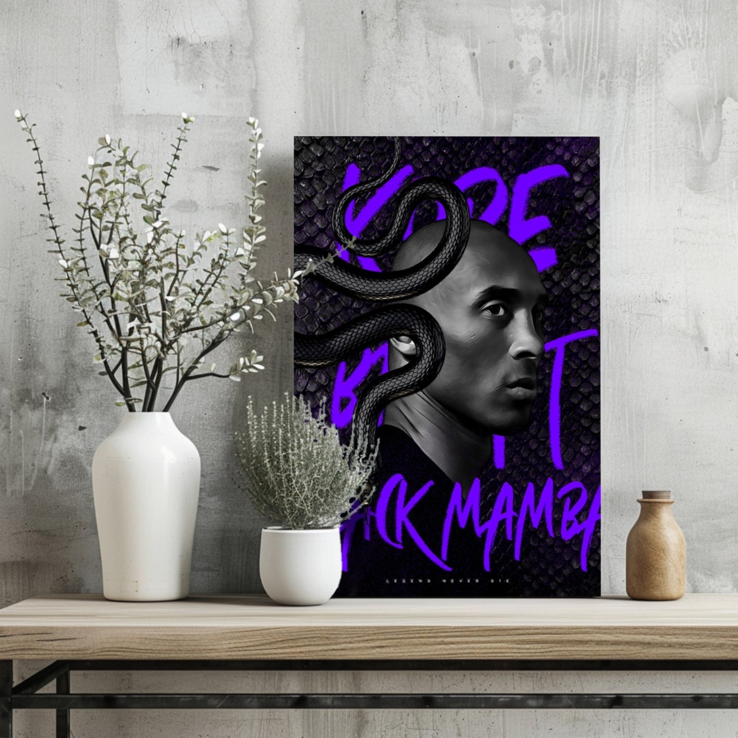 Purple Snake Coil Basketball Legend Aluminum Print