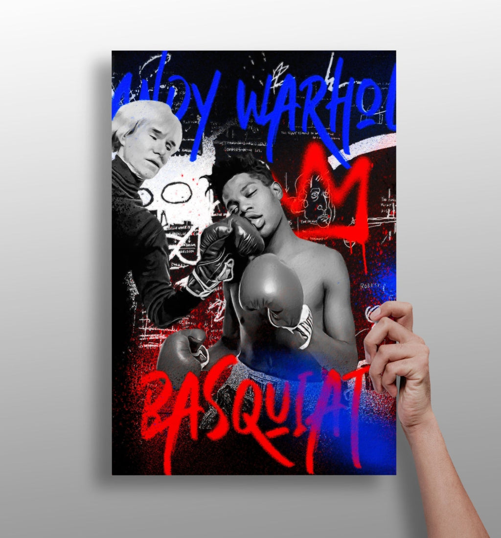 Boxing Match Graffiti Aluminum Print