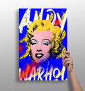 Blue Pop Blonde Portrait Aluminum Print