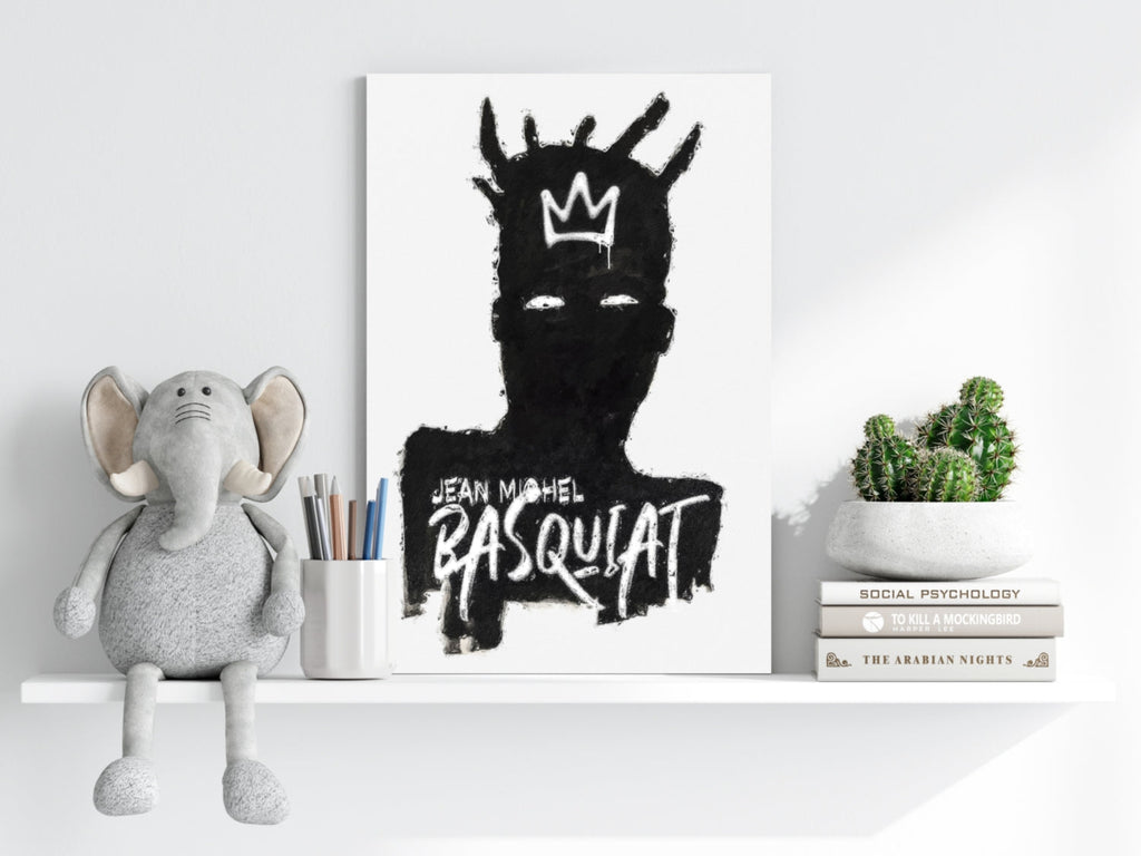 Black Crown Silhouette Aluminum Print