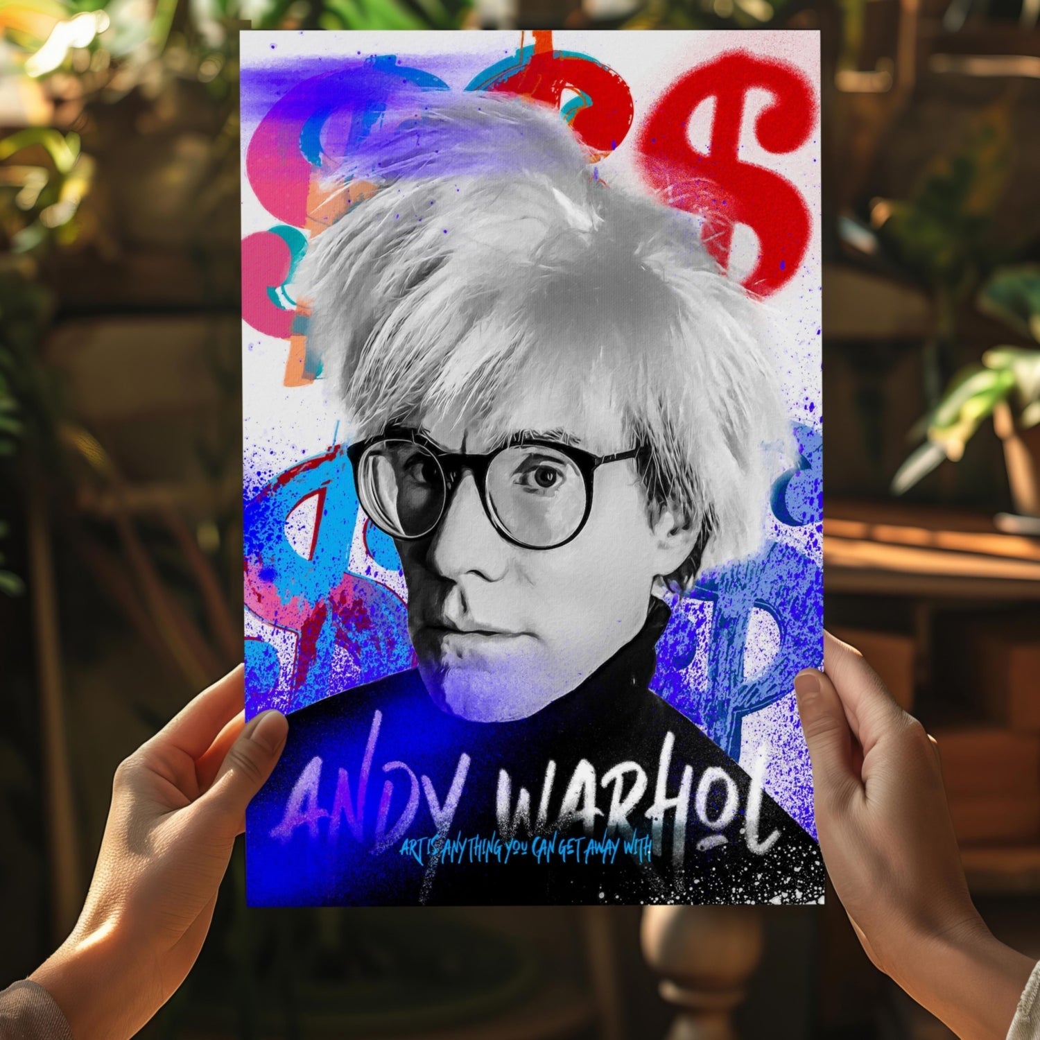 Wild Hair Pop Portrait Aluminum Print