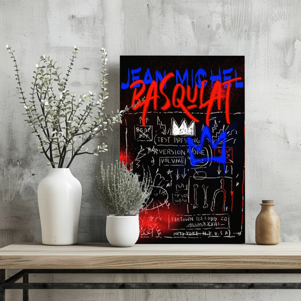 Graffiti Crown Record Aluminum Print