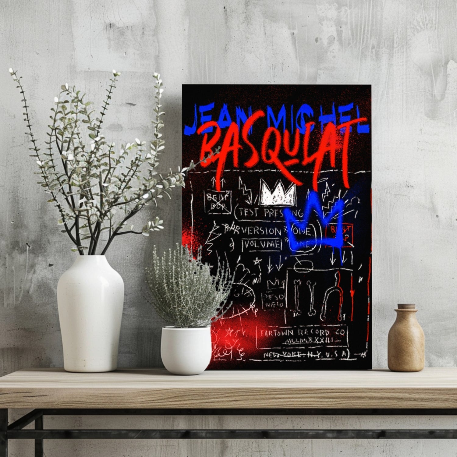 Graffiti Crown Record Aluminum Print