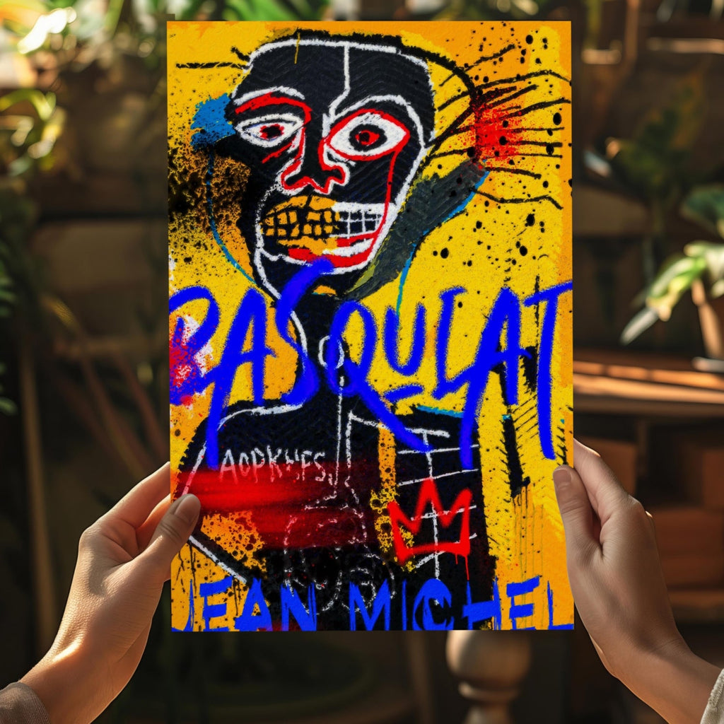 Yellow Skull Figure Aluminum Print